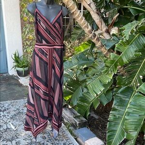 City chic striped asymmetric dress